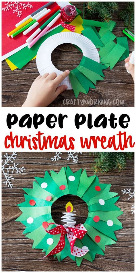 Paper Plate Christmas Wreath Craft Crafty Morning Christmas Wreath