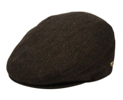 Traditional Irish Cap Irish Cap Brownherringbone Tweed Clothing Caps