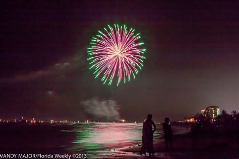 What time are the fireworks at Fort Myers Beach?