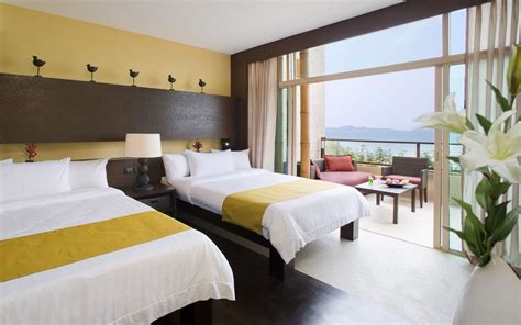 Wallpaper Room Bed Hotel Modern Resort Bedroom Interior Design