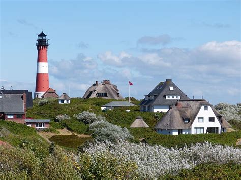 Hd Wallpaper Hörnum Sylt Island Lighthouse Vacations North Sea