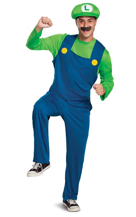 Buy Disguise Super Mario Brothers Luigi Classic Adult Halloween Costume
