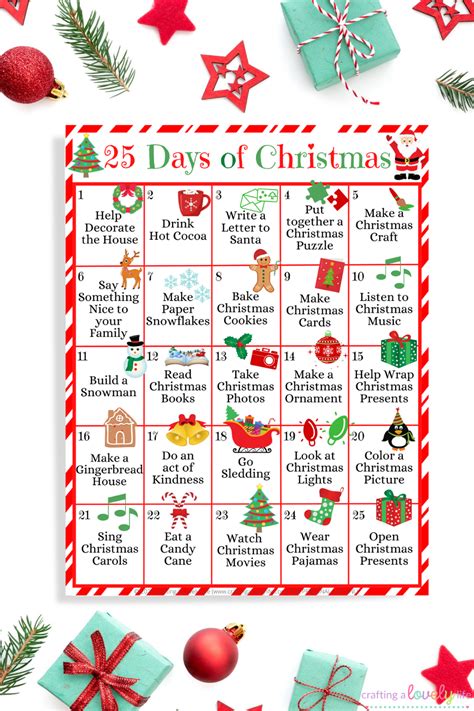 25 Days Of Christmas Free Printable Crafting A Lovely Life