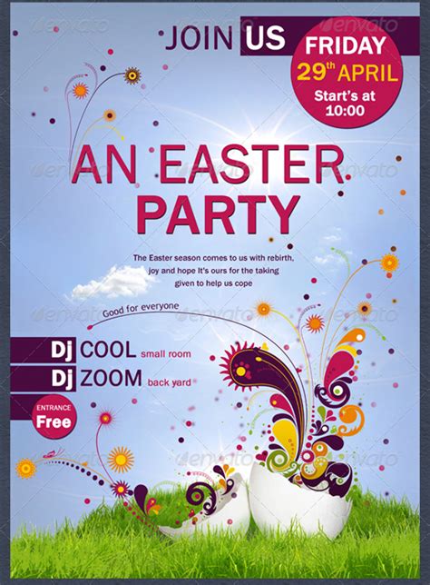 Easter Party Flyer Template By Coolflyers On Deviantart