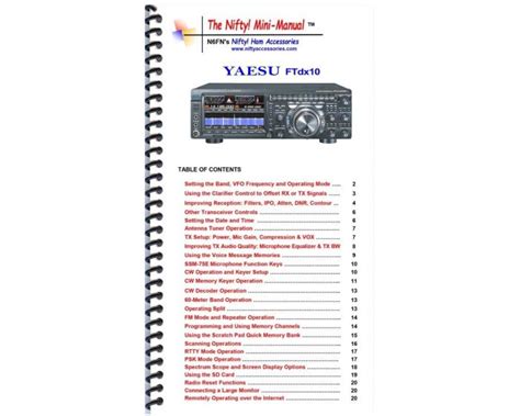 Yaesu Ftdx10 Mini Manual