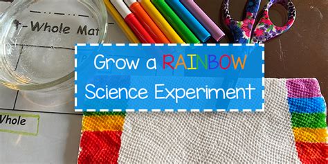 Grow A Rainbow First Grade Science Experiment