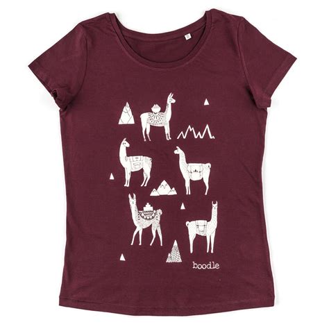 Organic Womens Llama T Shirt By Boodle Notonthehighstreet Com