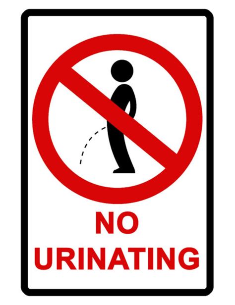 No Urinating Pee Sign Durable Aluminum Never Rust Hi Quality Sign D545