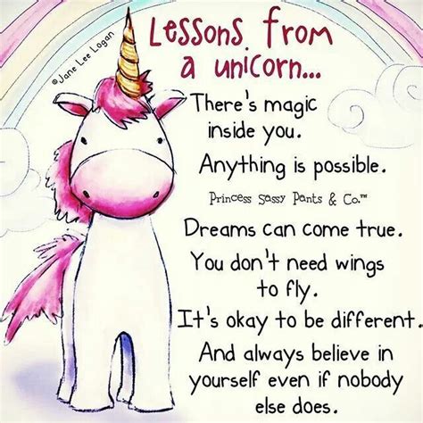 Lessons From A Unicorn Unicorn Quotes Unicorn Quotes Funny Rainbow