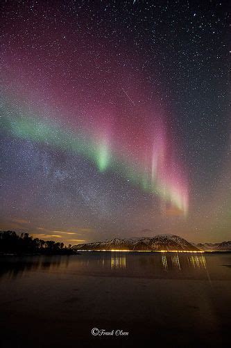 Red And Green Auroras Aurora Borealis Northern Lights Landscape