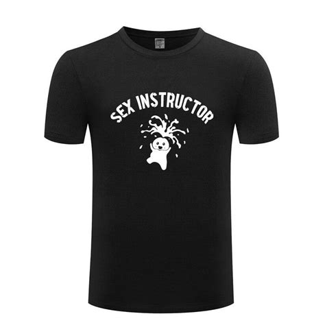 buy funny sex instructor cotton t shirt design men crew neck summer short sleeve tshirts letter
