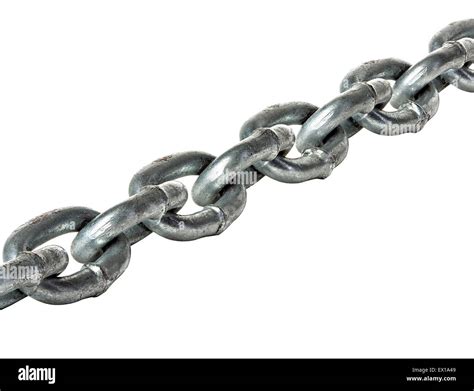 Metal Chain Isolated On White Stock Photo Alamy