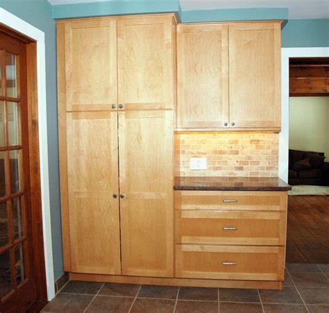 Homcom kitchen storage pantry with 3 cabinets, 2 open shelves and large countertop, white. Image result for free standing kitchen pantry cabinets ...