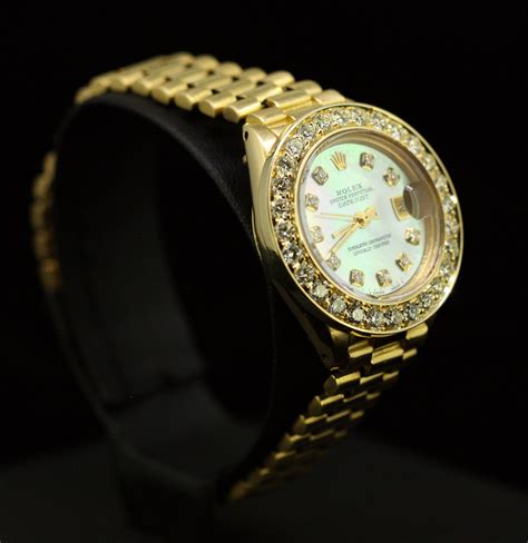 Rolex Datejust Presidential Ladies Oyster Perpetual 18k Gold Diamond