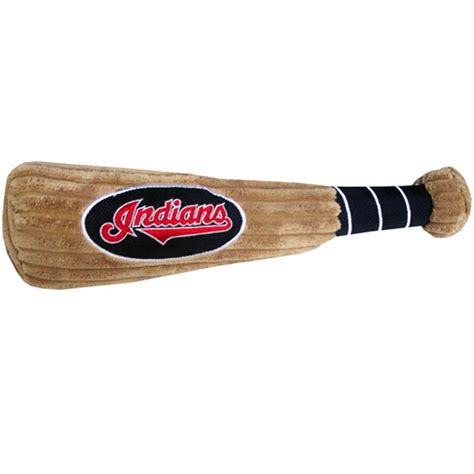 Cleveland Indians Plush Baseball Bat Dog Toy Baxterboo