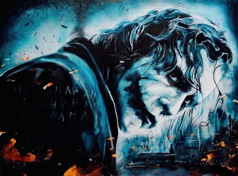 The Dark Knight The Joker Heath Ledger Painted In Catawiki