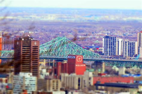 Montreal Skyline and Downtown Photos with Miniature Effect