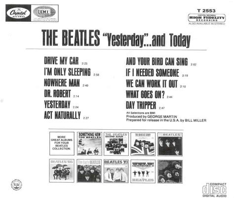The Beatles Yesterday And Today Trunk Cover Capitol Mono