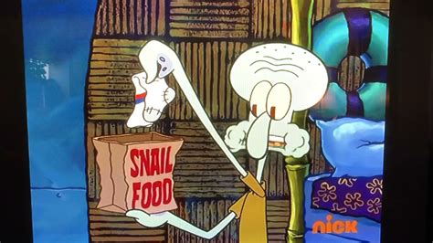 Spongebob Squidward Eats Snail Food Youtube