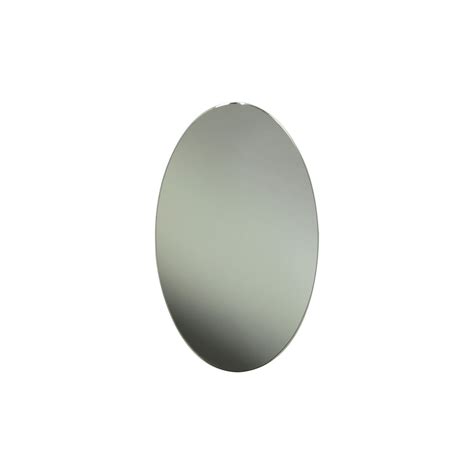An Oval Mirror Is Shown Against A White Background