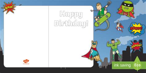 Choose from thousands of templates for every event: Design Your Own Superhero Themed Birthday Cards