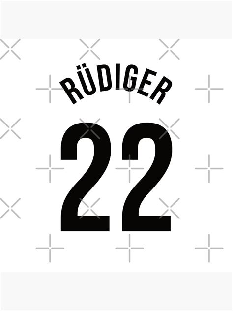 Rudiger 22 Home Kit 2223 Season Poster For Sale By Gotchaface