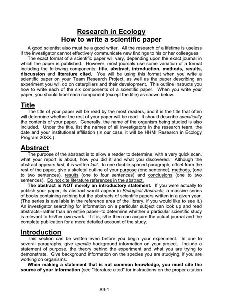 Example Of Scientific Paper Hotelsafessave Apa Format Science Paper