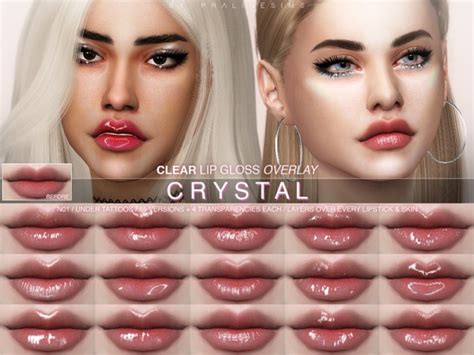 The Sims Resource Crystal Clear Lipgloss Pack N01 By Pralinesims