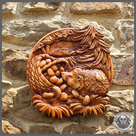 Hedgehog wood carving for sale - Forged in Wood