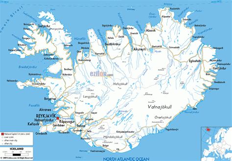 Printable Map Of Iceland Printable Map Of The United States