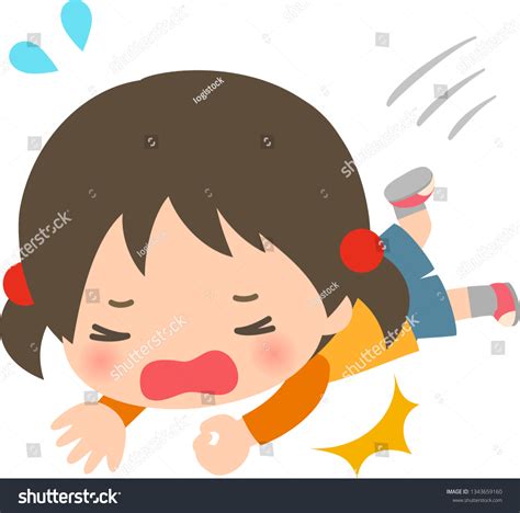 Little Girl Falling Down 스톡 벡터로열티 프리 1343659160 Shutterstock