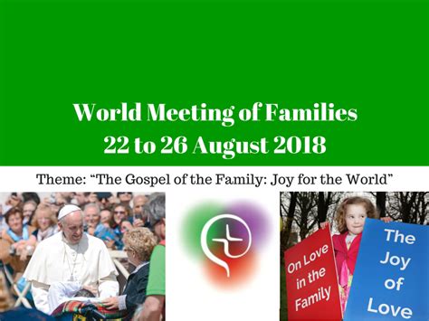 Pope Francis Confirms Date And Theme For Irelands World Meeting Of Families Irish Catholic