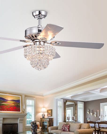 Make a statement with this fan. Home Accessories Tiered Crystal Chandelier Ceiling Fan ...