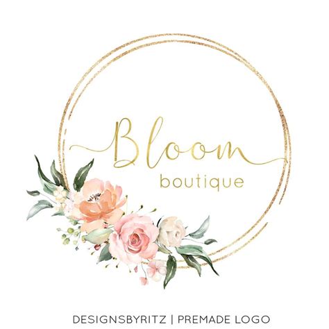 Logo Préfabriqué Logo Floral Logo Design Branding Logo Photographie