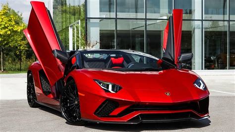 Red Lamborghini Aventador S Roadster Wallpapers Wallpaper Cave