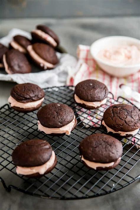 Prepare oven and baking sheets: Chocolate Whoopie Pies with Cherry Filling - Lemons for Lulu