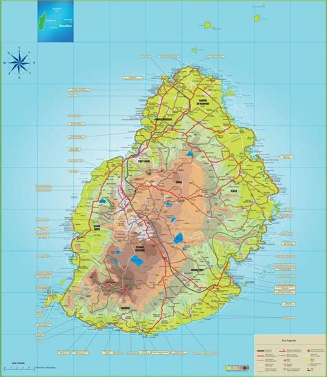 Large Detailed Map Of Mauritius Mauritius Capital Where Is Mauritius