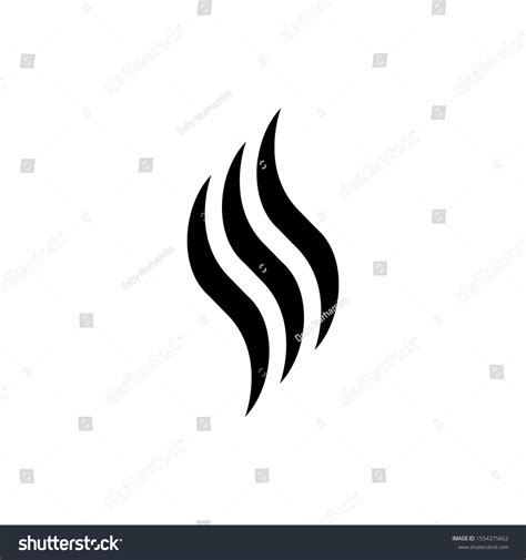 Steam Vector Symbol Symbol On White Stock Vector Royalty Free 1554375662