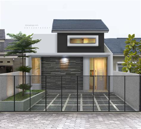 Rumah minimalis masih saja menjadi tren model rumah yang disukai oleh banyak orang. Desain Fasad Rumah 1 Lantai Minimalis Modern - Argajogja