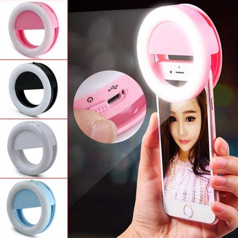 3 81 Portable 36 Led Rechargeable Clip Fill Flash Light Selfie Ring