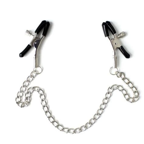 New Stainless Steel Metal Chain Nipple Milk Clips Breast Clip Sex