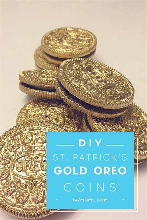 Use Edible Gold To Spray On Oreos To Make Gold Coins On St Patricks