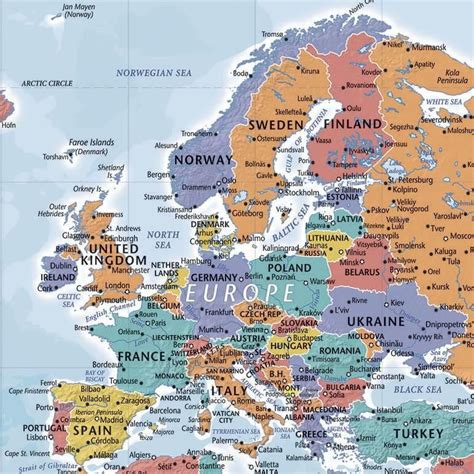 Close Up Of Europe Travel Maps Pushpin Travel Map Push Pin Travel
