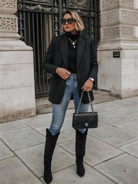 Outfits Casuales Con Blazer Negro Para Otoño Invierno 2020 Actitudfem