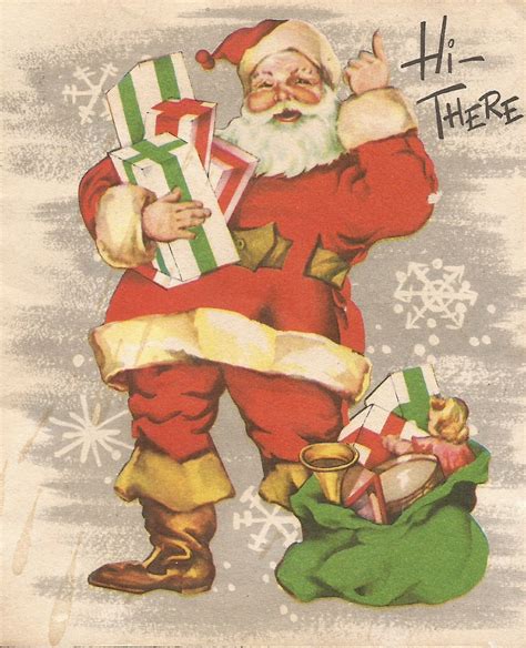Vintage Retro Santa Claus Christmas Card Digital Download Etsy Uk Vintage Christmas Images
