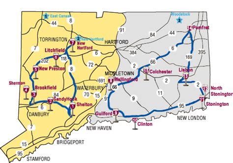 Connecticut Wine Trail Map