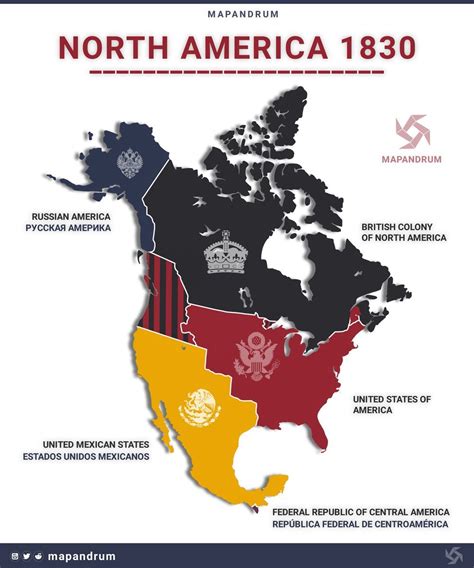 North America 1830 By Mapandrum Maps On The Web