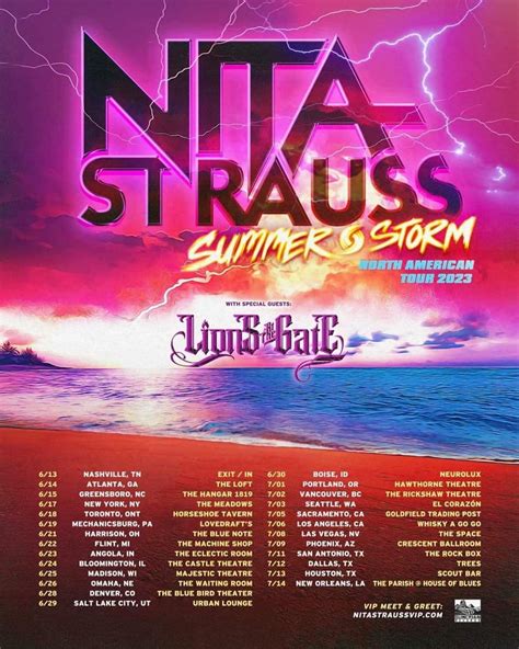 Nita Strauss Summer Storm North American Tour 2023 Mostly Music