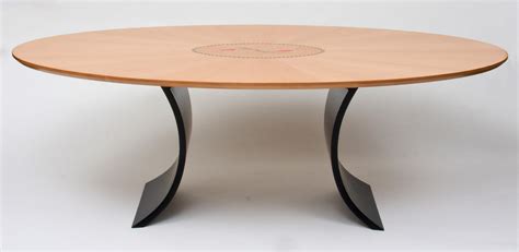 Elliptical Marquetry Dining Table