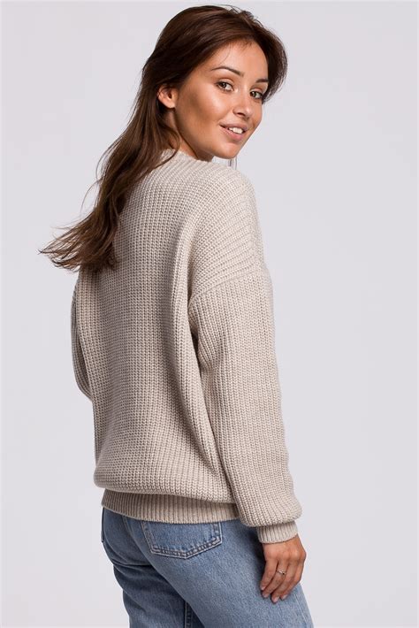 BK052 RIBBED KNIT PULLOVER SWEATER - BeWear